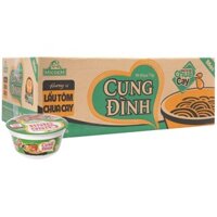 Thùng 12 tô mì khoai tây Cung Đình hương vị lẩu tôm chua cay 80g