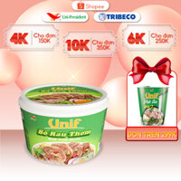 Thùng 12 tô mì thố Unif vị Bò Rau Thơm thơm nồng hương vị Bò (85g/tô)