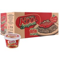 Thùng 12 tô mì trộn Cung Đình Kool Spaghetti 105g (có gói xốt bò bằm)