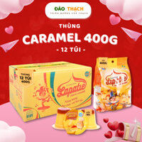 Thùng 12 túi thạch Caramel Lapatie túi 400g thơm ngon |Đảo Thạch