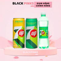 Thùng 12/24 chai&lon nước ngọt có gaz 7Up vị nguyên bản/soda chanh lon 320ml & chai 390ml/1.5L
