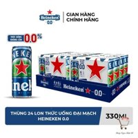 Thùng 12/24 lon Bia Heineken 0.0 độ cồn 330ml/lon