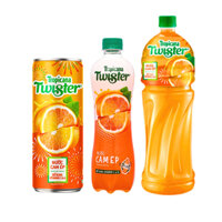 Thùng 12&24 lon/chai nước cam ép Twister lon 320ml và chai 320ml/450ml/1L