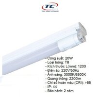 Thùng 15 bộ đèn tuýp LED (bóng + máng) batten Duhal 20W 1m2 KDHD320