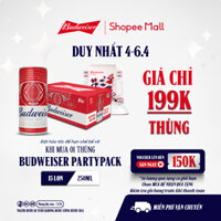 Thùng 15 Lon Bia Budweiser PartyPack Chính Hãng (250ml/lon)