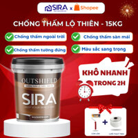 Thùng 15KG Sơn chống thấm ngoài trời - Sơn chống thấm lộ thiên SIRA OS, chống thấm tường ẩm, tường đứng, Sân thượng