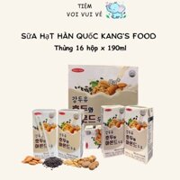 [Thùng 16 hộp] Sữa Hạt Óc Chó Hạnh Nhân Kang's Food 190ml_Nhập Khẩu Hàn Quốc