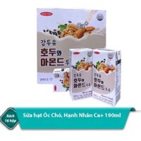 Thùng 16 hộp sữa óc chó hạnh nhân đậu đen Hàn Quốc 190ml/hộp - Date mới