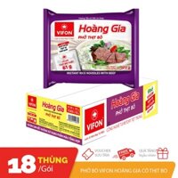 Thùng 18 gói phở có thịt bò Hoàng Gia 120gr cao cấp Vifon