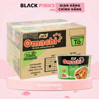 (Thùng 18 hộp) Mì khoai tây Omachi tôm chua cay Thái tô 91g