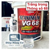 Thùng 18 lít dầu nhớt 10 thuỷ lực Thông số 68 màu trắng trong suốt