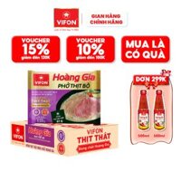 Thùng 18 Phở Thịt Bò HOÀNG GIA VIFON có Gói Thịt Thật 120g  Gói - Thùng 18 gói