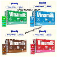 Thùng 180ml x 48 hộp sữa tươi tiệt trùng Vinamilk 100% Đủ Vị