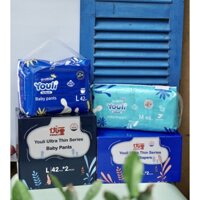 Thùng (2 gói) Bỉm dán/quần Youli nội địa Trung S108, M92-88, L84, XL80, XXL72, XXXL68, XXXXL66