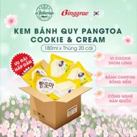 Thùng 20 kem bánh quy Hàn Quốc Binggrae Pangtoa Cookie Cream 180ml ABetterLife