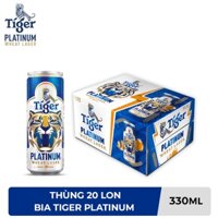 THÙNG 20 LON BIA LÚA MÌ TIGER PLATINUM WHEAT LAGER 330ML