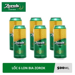Thùng 20 lon bia Zorok Lager 500ml