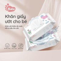[THÙNG 20 TẶNG 4] Khăn Giấy Ướt BATA An Toàn Cho Da Bé, Mềm Mại, Không Cồn, Nước Tinh Khiết 99%