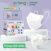 Thùng 200 cái [ TẶNG thêm 10 cái] Khẩu trang y tế kháng khuẩn 6D cho bé Chính Hãng AN TÂM