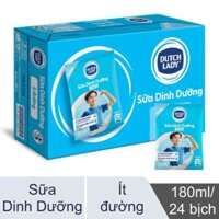 Thùng 24 bịch sữa Dutch Lady ít đường 180ml: Dinh dưỡng vàng cho bé phát triển