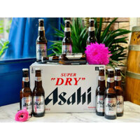 Thùng 24 chai bia Asahi Nhật Bản 5% dung tích 330ml