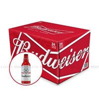 Thùng 24 Chai Bia Budweiser Aluminum 355ml/Chai
