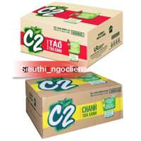 Thùng 24 Chai C2 Hương Chanh/ Táo 355ml