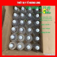 Thùng 24 Chai Cồn Y Tế - Cồn 70 Độ 500 ml Ethanol Sát Khuẩn Rửa Tay, Dùng Cho Máy Phun Khử Trùng Chai 500 ml