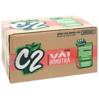 Thùng 24 chai hồng trà C2 vị vải 455ml