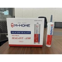 Thùng 24 chai Keo silicone A500 M Home bền chắc, siêu bóng, siêu mịn, keo xây dựng, dán nhôm kính, 300ml