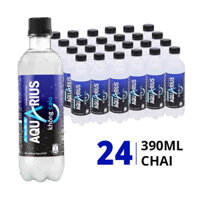 Thùng 24 chai nước bổ sung vitamin và khoáng Aquarius không calo 390ml