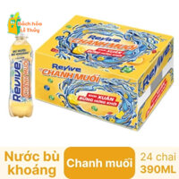 Thùng 24 chai nước bù khoáng Revive chanh muối 390ml