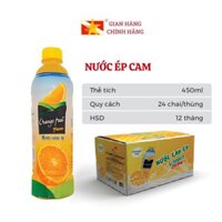 Thùng 24 chai Nước Cam Ép BLUSTAR - Nước trái cây nguyên chất tươi ngon tròn vị