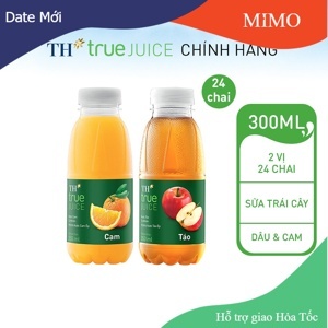 Thùng 24 chai nước cam tự nhiên TH True Juice 350ml