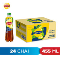 Thùng 24 Chai Nước Giải Khát Lipton Trà Đen Vị Chanh 450mlchai