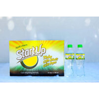 Thùng 24 chai nước khoáng Bang có gas StartUp vị chanh mát lạnh – chai nhựa 390ml - Nước khoáng Bang