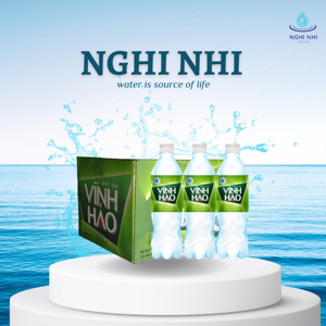 Thùng 24 chai nước khoáng có ga Vĩnh Hảo 500ml