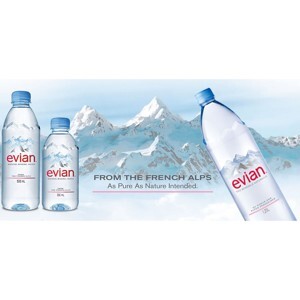 Thùng 24 chai nước khoáng thiên nhiên Evian 500ml