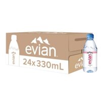 Thùng 24 chai nước khoáng thiên nhiên Evian 330ml (330ml x 24)