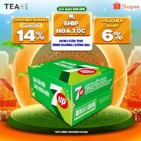 Thùng 24 Chai Nước Ngọt Có Gaz 7Up (600ml/chai)