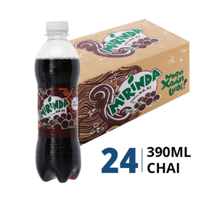 Thùng 24 chai nước ngọt Mirinda hương xá xị 390ml