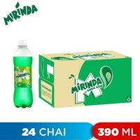 thùng 24 chai nước ngọt mirinda xanh 390ml là nước giải khác hương vi thơm ngon tuyệt hảo hạn sử dụng luôn mới