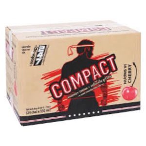 Thùng 24 chai nước tăng lực Compact vị cherry 330ml