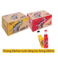 Thùng 24 Chai Nước Tăng Lực Sting Đỏ & Vàng 330ml