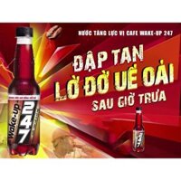 Thùng 24 chai nước tăng lực Wake Up 247 vị cà phê 330ml