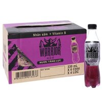 Thùng 24 Chai Nước Tăng Lực Warrior Hương Nho 330ml/Chai