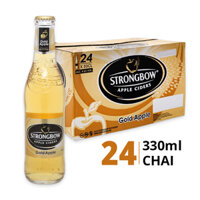 Thùng 24 chai nước táo lên men Strongbow 4.5% 330ml