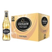 Thùng 24 Chai Nước Táo Lên Men Strongbow Gold - Vị Táo Nguyên Bản (330ml / Chai)