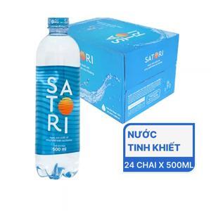 Thùng 24 chai nước tinh khiết Satori 500ml