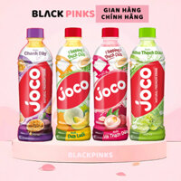 Thùng 24 chai nước trái cây Joco vải thạch dừa/nho thạch dừa/chanh dây/dưa lưới 450ml